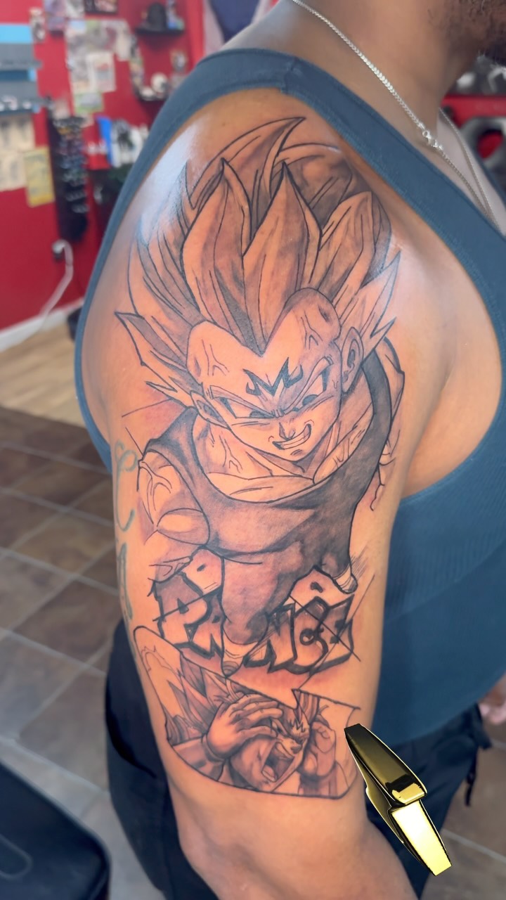 Majin Vegeta tattoo by Yak Jr